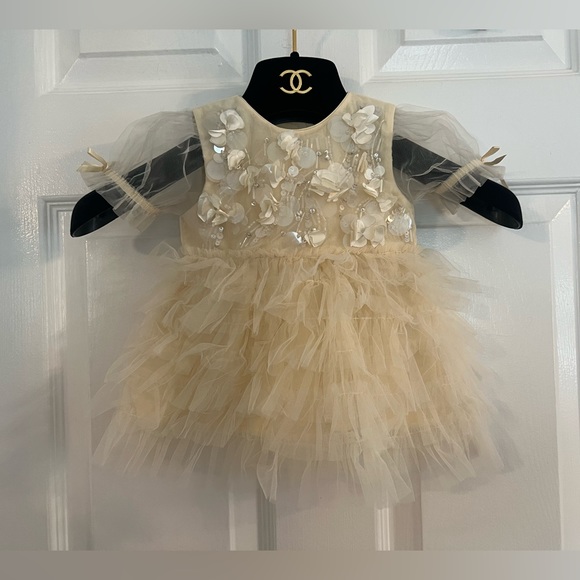 TUTU DU MONDE Dreamscape layered tutu dress sequin & floral embellishments 0-3m - Picture 1 of 11